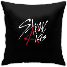 Stray Kids Logo Cushion Throw Pillow Cover Decorative Pillow Case For Sofa Bedroom 45CM*45CM