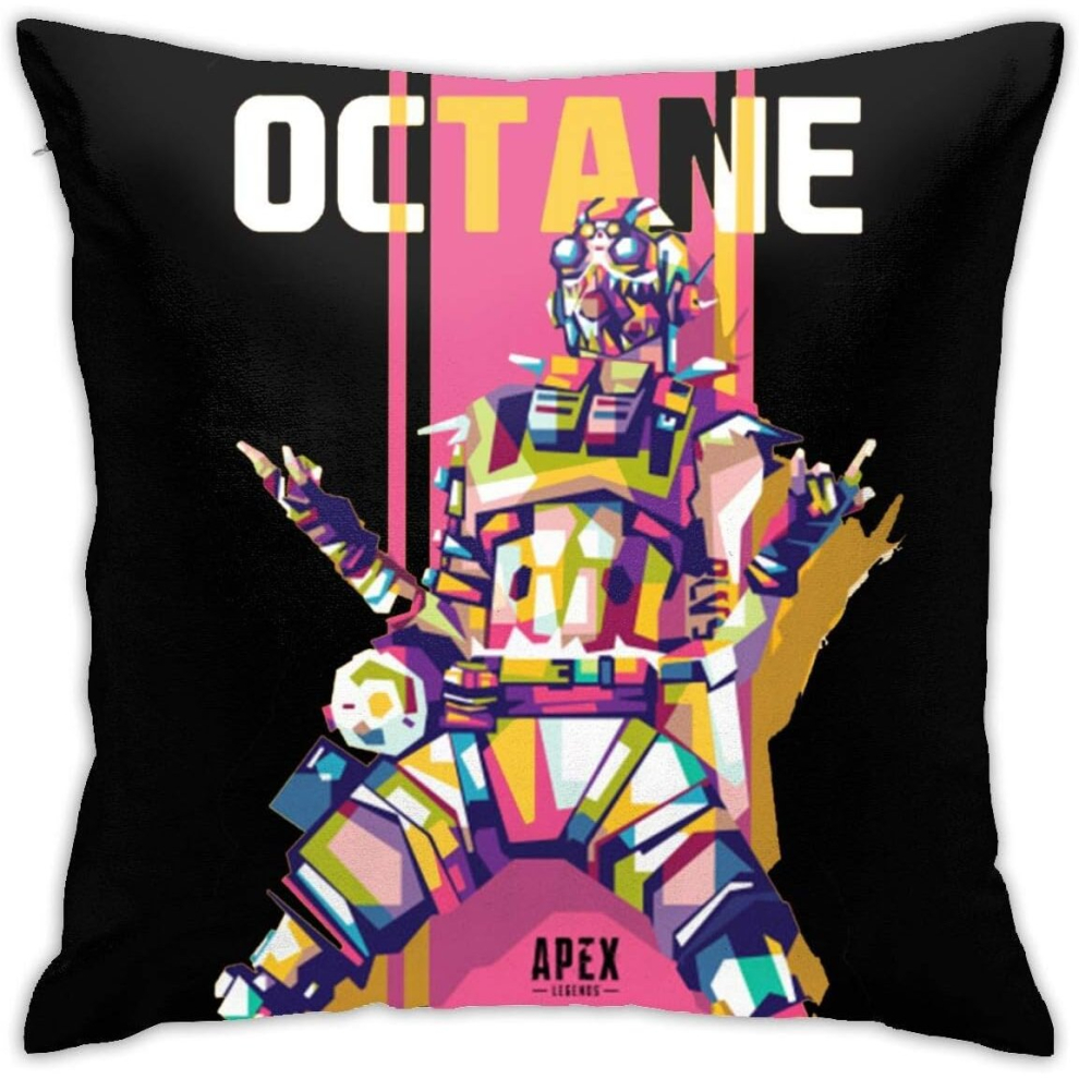 Apex Legends Octane Geometric Fashion Reversible Throw Pillow Covers 18 X 18 Inch Decorative Pillow Case Modern Cushion for Car Sofa Bed Home Decor