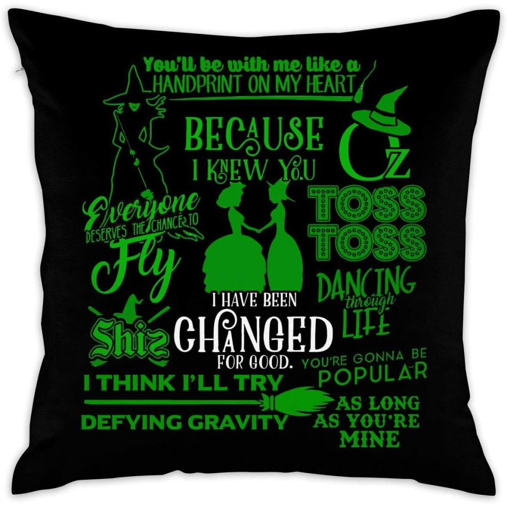 Wicked The Musical Decorative Throw Pillow Covers Case Pillowcases (55cmx55cm)