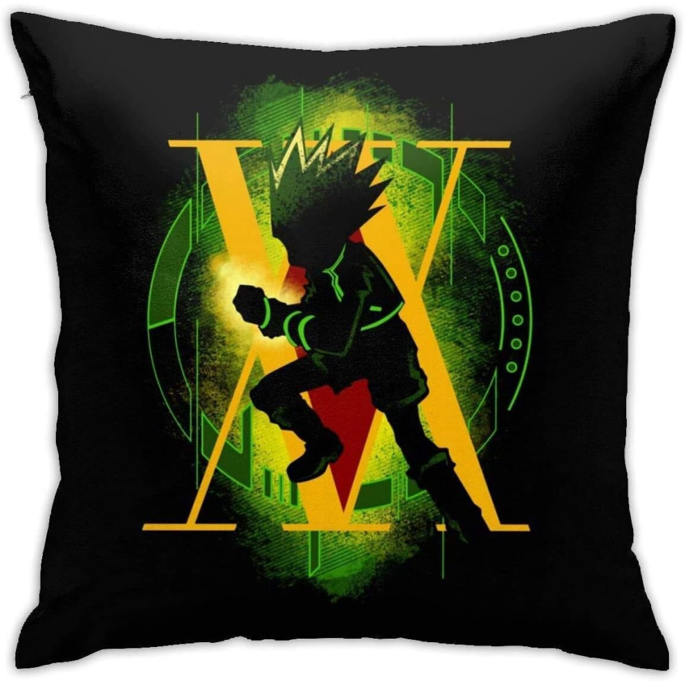 Hugging pillowcase soft square hug pillowcase for home decoration, used for bed sofa, farmhouse cushions on both sides 45cm * 45cm-Animation X-Leorio-image-OPC-PCRQDC6-NEW