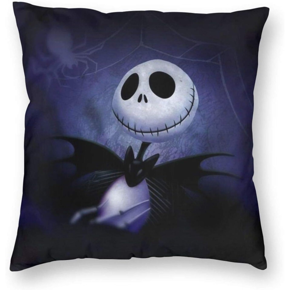 Nightmare_Before_Xmas_Skull Cushion Cover Throw Sofa Pillowcase Chair Cushion Cartoon Bed Pillow Car Seat Cushion 66cm*66cm Cushion Covers-image-OPC-PCRQFH9-NEW