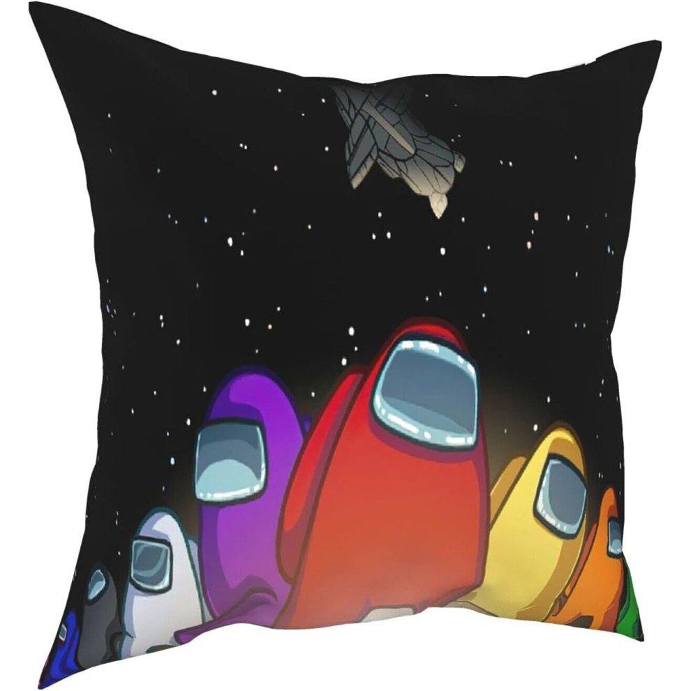 Comfortable Pillowcase Am_ong Poster U_S Pillow Cases Pack of 1,Soft Decorative Square Throw Pillow Covers Set Cushion Case 18 x 18 Inch-image-OPC-PCRQG2C-NEW