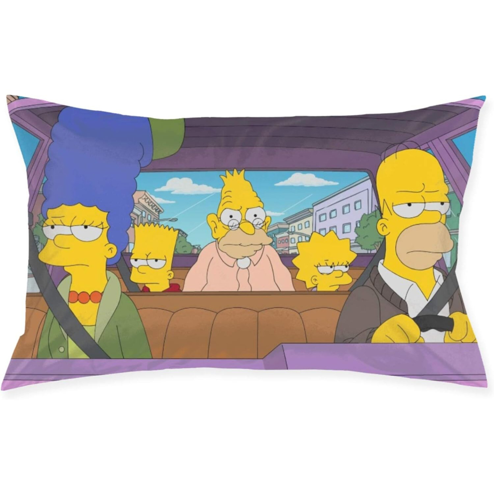 Anime Simpsons Throw Pillow Covers Square Plush Pillowcases Decorative Printing Soft 20 X 30 Inch-image-OPC-PCRQJWV-NEW