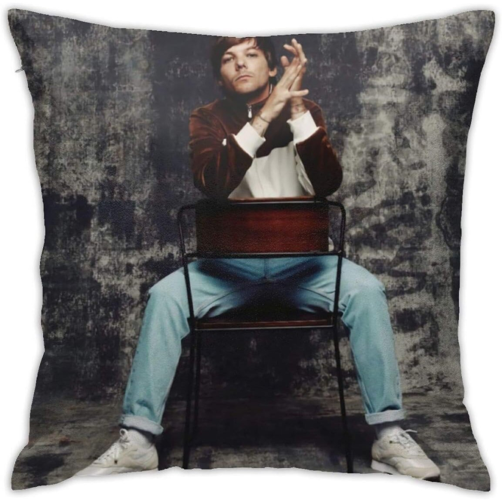 Louis Tomlinson Fashion Pillowcase Soft Cushion Covers Comfy Pillow Case Sofa Bed Car Home Decorative Square Throw Pillow Covers 18 inch One Size