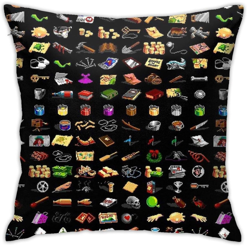 Monkey Island 2 Items Pillowcase Home Decorative Throw Pillow Covers Bed Sofa Couch Cushion Square Pillow Case 18x18 Inch