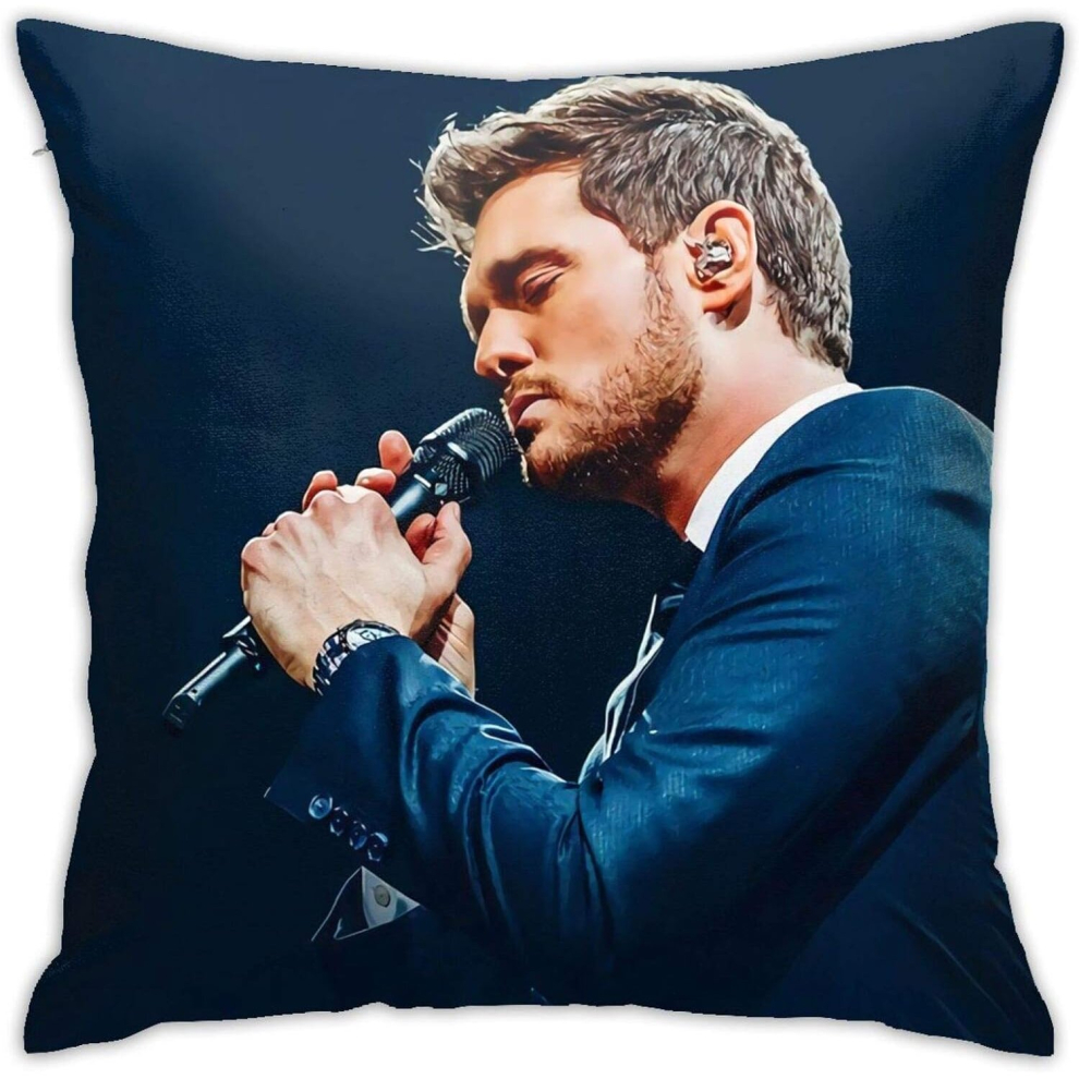 Michael Buble Square Decorative Cushion Covers Throw Pillow Case Living Room Outdoor 18x18 Inches