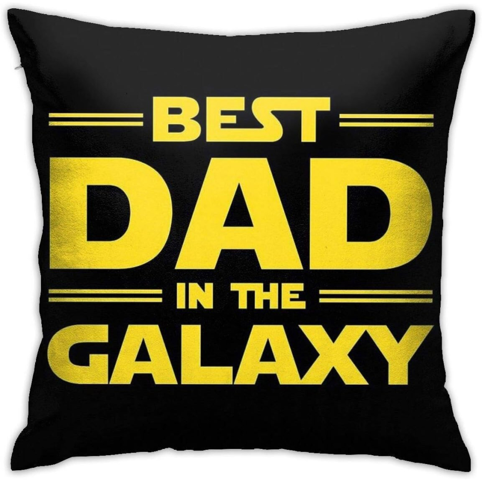 Best Dad in The Galaxy Pillowcase Home Decorative Throw Pillow Covers for Sofa Couch Cushion Pillow Cases 18x18 Inch-image-OPC-PCRQMF7-NEW