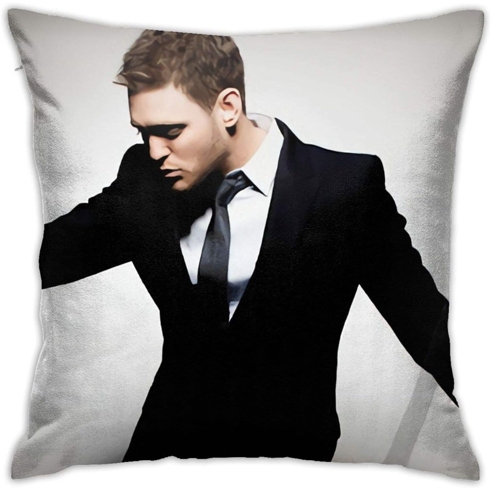 Michael Buble Cushion Cover Throw Pillow Cover Home Decorative for Men/Women/Boys/Girls living room Bedroom Sofa Chair 18x18 Inches