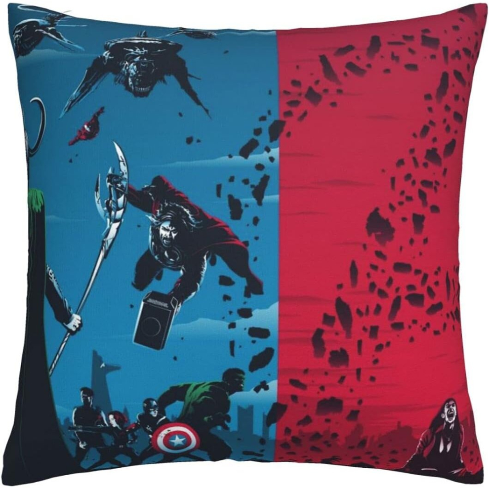 Avengers Cushion Covers Decorative Throw Pillow Case Sofa Car Pillowcase for Outdoor Home Bed Decor 45 x 45cm,Set of 1-image-OPC-PCRQMJV-NEW