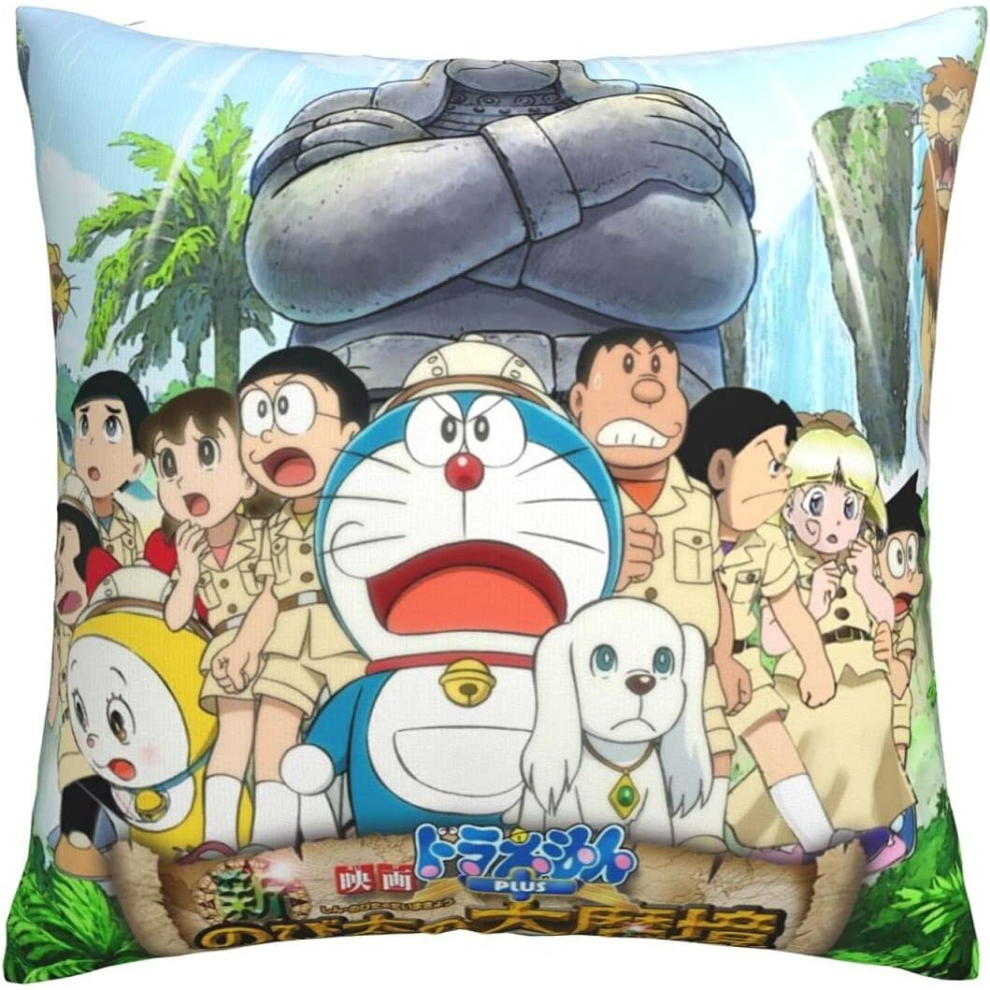 Doraemon Soft Cushion Covers 45 X 45 Cm Square Throw Pillowcases Comfy Decorative Throw Pillow Cases Luxury Pillow Cover-image-OPC-PCRQP7G-NEW