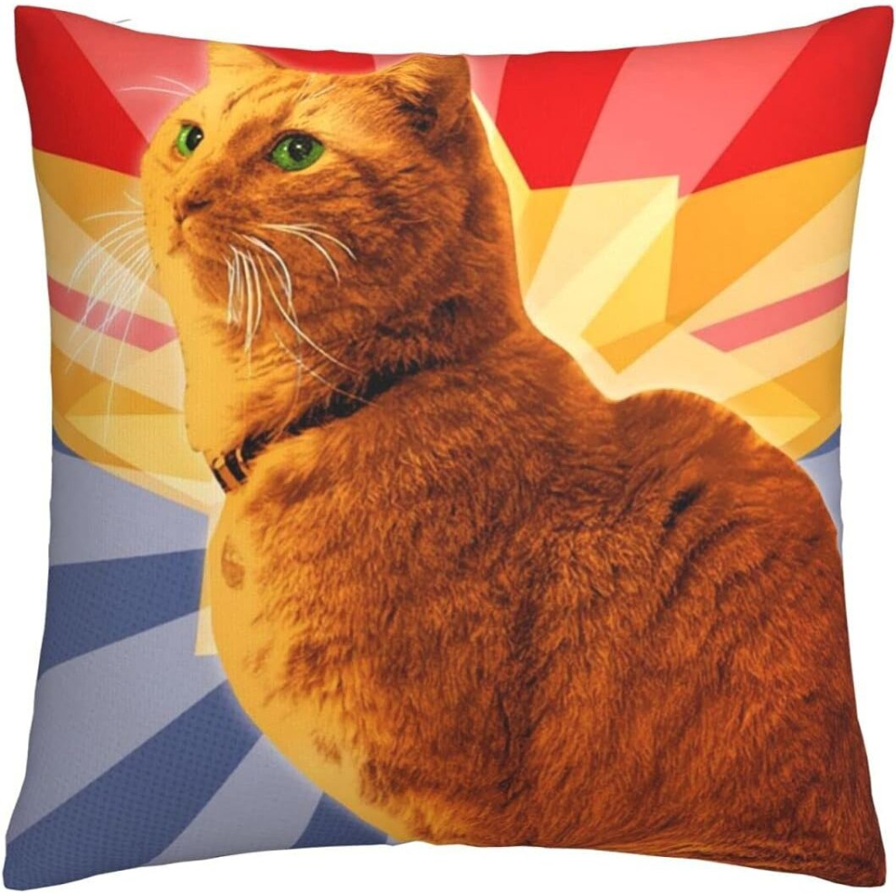 Soft and Comfortable Captain Marvel Cushion Covers 45 X 45 Cm Square Throw Pillowcases Outdoor Decor  18 X 18 Inch Double-Sided Printing-image-OPC-PCRQPGZ-NEW