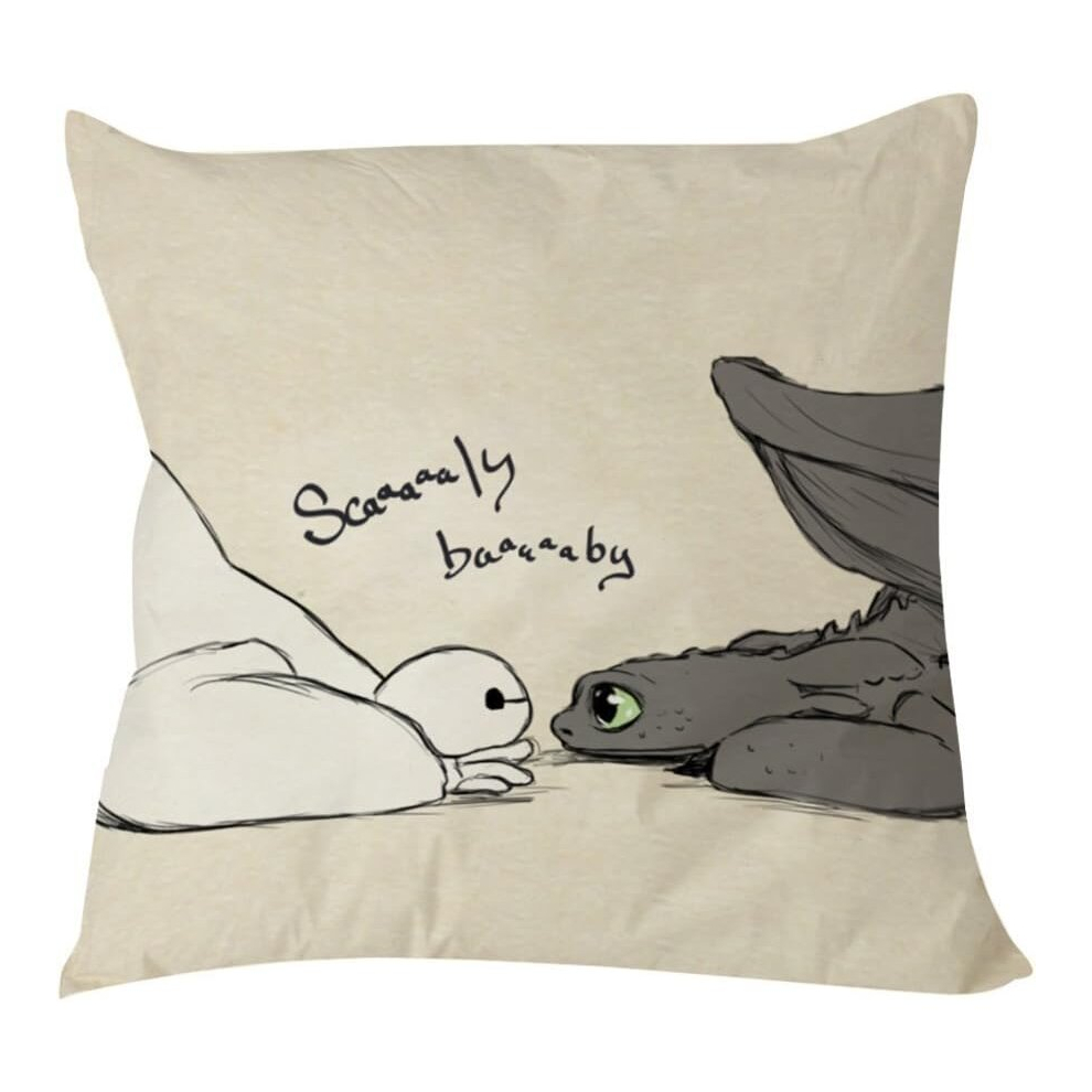 Kerota Baymax And Toothless Scaly Baby Pillow Case 18 X 18 Inches