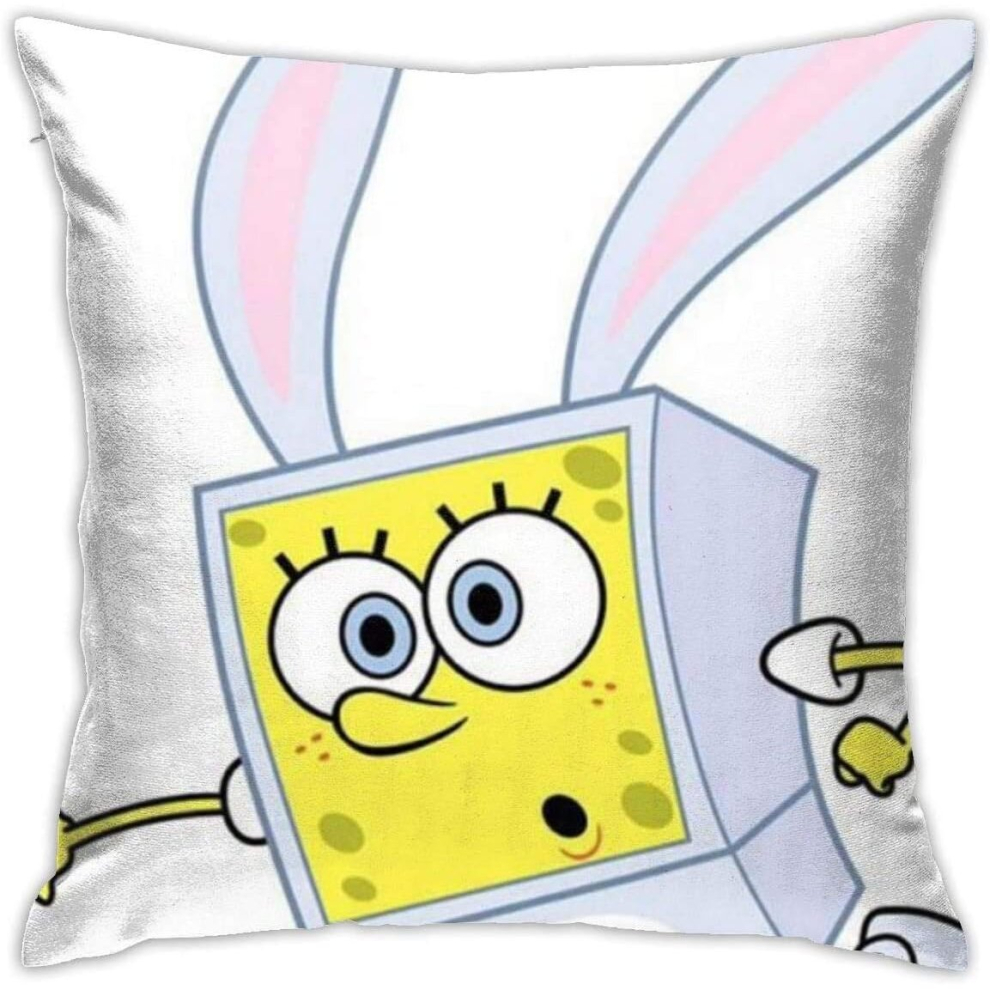 Throw Pillow Covers Spongebob Squarepants Pillowcase Cushion Case for Sofa Bed Chair Home Decor.(18x18 Inch)-image-OPC-PCRQSBX-NEW