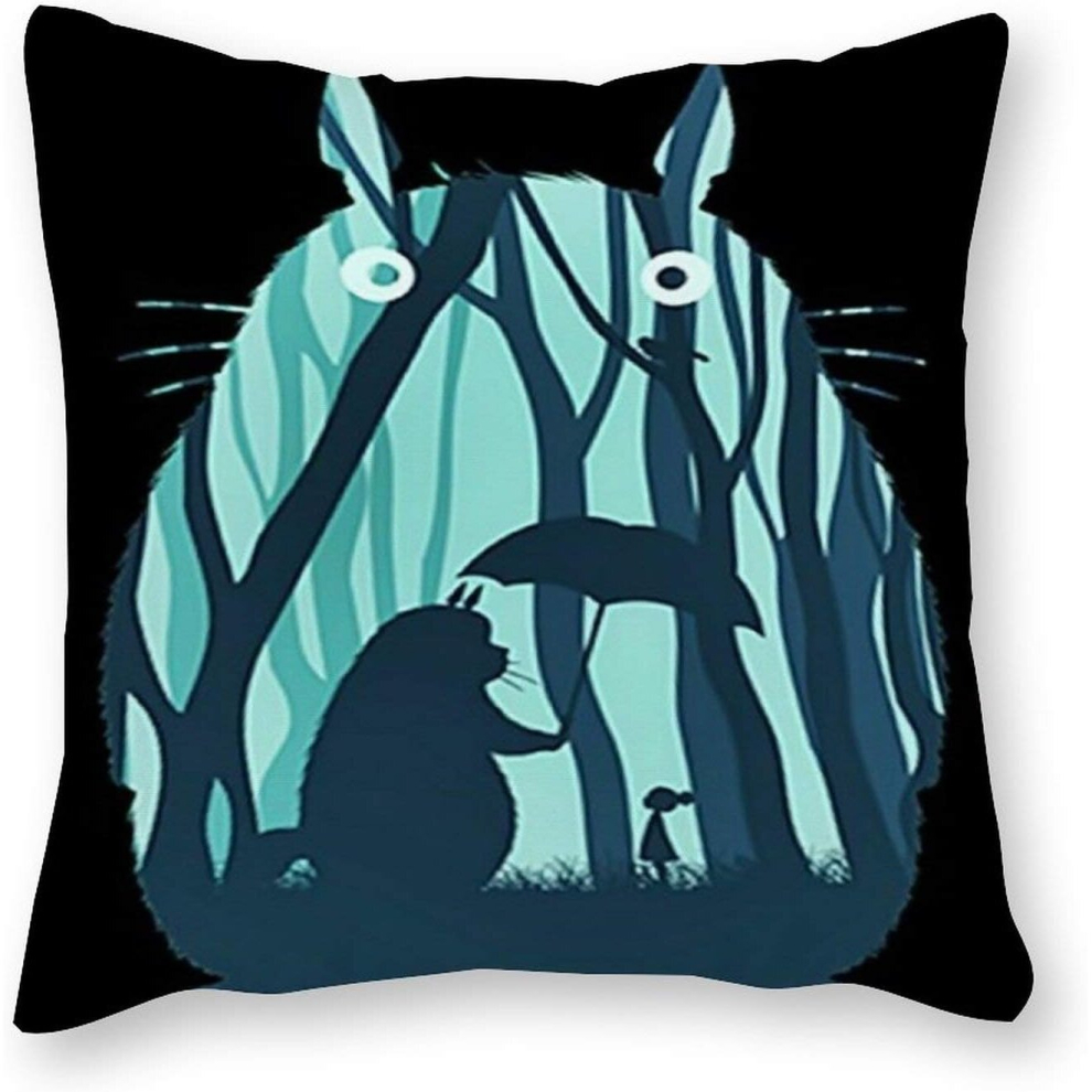My Neighbor Totoro Cushion Pillow - Pop Art - Canvas Pillowcase Single - Without Filling pad - 40x40cm (Cover only)-image-OPC-PCRQT7T-NEW