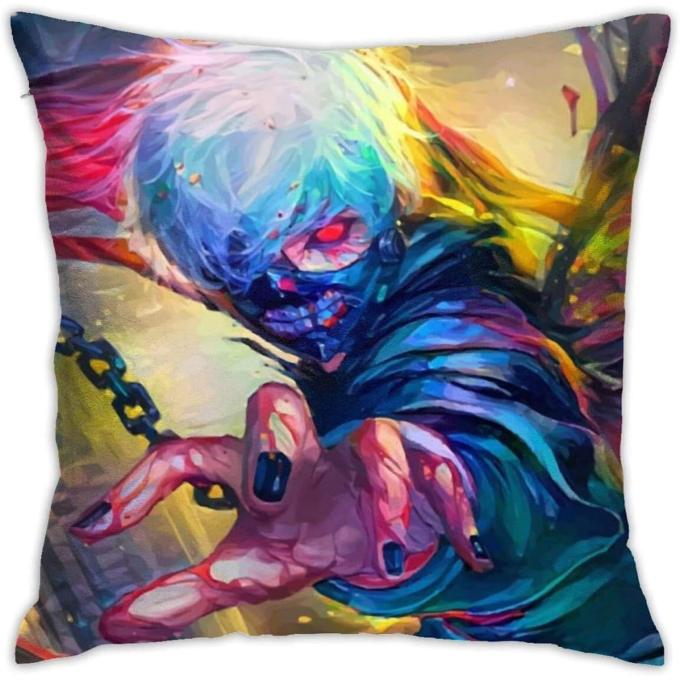 throwing pillow case home decoration bed sofa sofa farmhouse cushion cover 45cm*45cm on both sides-Ken Kaneki-image-OPC-PCRQTCF-NEW