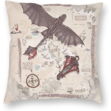 How To Train Your Dragon Cushion Cover Throw Sofa Pillowcase Chair Cushion Cartoon Bed Pillow Car Seat Cushion 60cm*60cm Cushion Covers