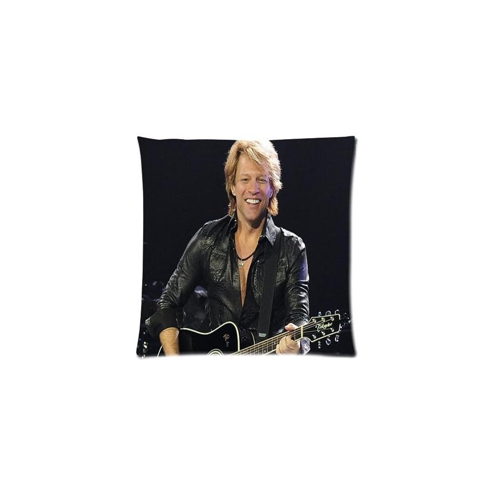 Custom Jon Bon Jovi Home Decorative Soft Throw Pillowcase Cushion Custom Pillow Case Cover Protecter with Zipper Standard Printed (65cmx65cm)