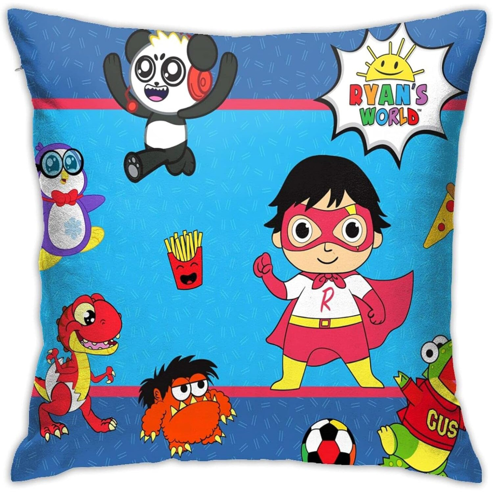 Ryans World Square Throw Pillows,Decorative Pillow Covers,Soft Pillowcases Comfy Pillow Cases Fashion Cushion Covers