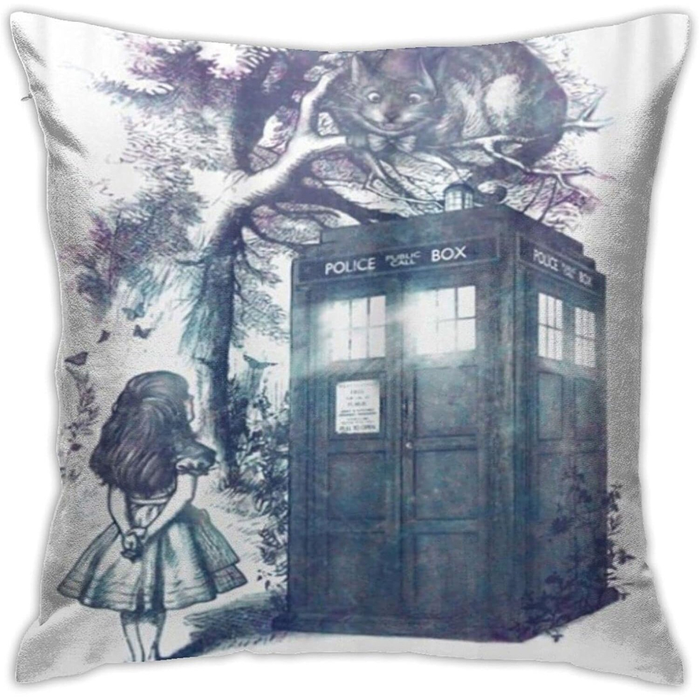 Comfortable Decorative Cushion Covers Pillowcases,Cheshire Cat Alice In Wonderland Art Print, Soft Square Throw Pillow-Color_05-image-OPC-PCRQZ2B-NEW