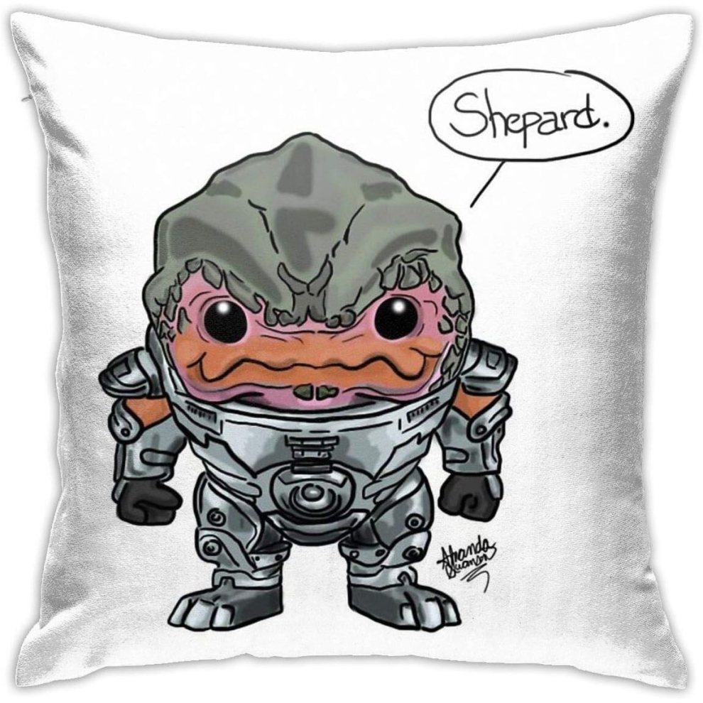 Grunt Mass Effect Pillowcase Home Decorative Throw Pillow Covers Bed Sofa Couch Cushion Square Pillow Case 18x18 Inch