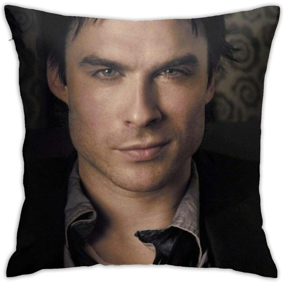 Vampire Diaries Damon Salvatore Pillow Covers Soft Cushion Cover Fashion Pillow Case Throw Pillow Covers