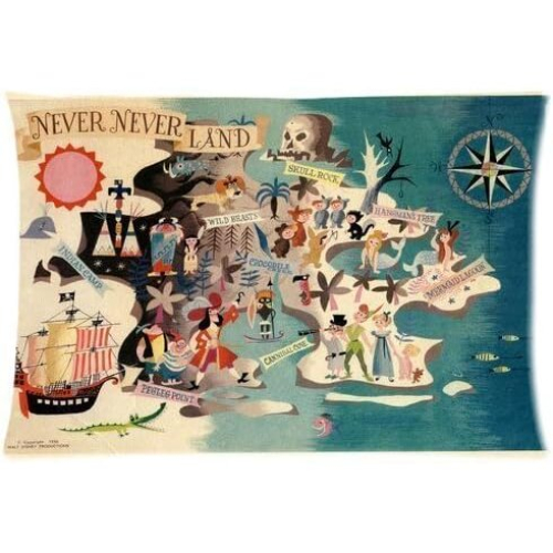 Custom Personalized Neverland Peter Pan Rectangle Pillow Cases (50cmx75cm)