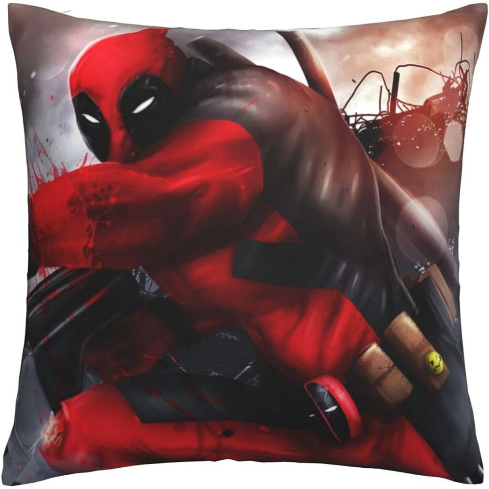 Deadpool Cushion Covers Comfy Pillow Cases Square Throw Pillow Cover Soft Pillowcase For Sofa Bedroom Home Car