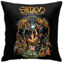Simon The Sorcerer Pillowcase Home Decorative Throw Pillow Covers Bed Sofa Couch Cushion Square Pillow Case 18x18 Inch