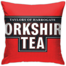 Yorkshire Tea Cushion Throw Pillow Cover Decorative Pillow Case For Sofa Bedroom 45CM*45CM