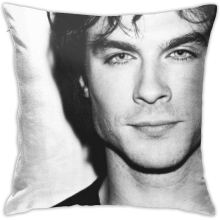 Vampire Diaries Damon Salvatore Pillow Covers Soft Cushion Cover Fashion Pillow Case Throw Pillow Covers