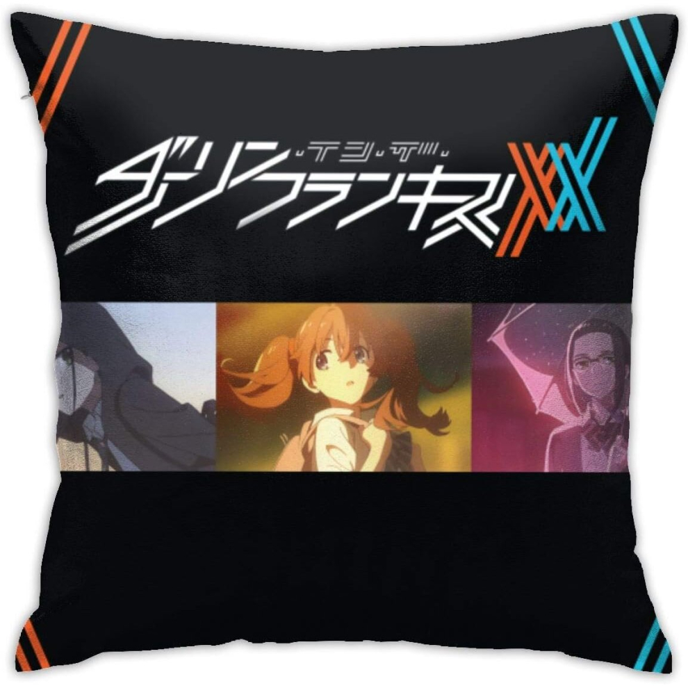 Darling in The FRANXX Pillowcase Sofa Soft Home Decorative Throw Pillow Luxury Breathable Cushion Cover Size 18 X 18 Inch-image-OPC-PCRR65S-NEW