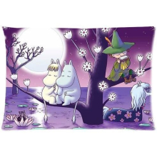 Custom/DIY Design Moomin Valley Cartoon Zippered Pillowcase Covers Standard Size 20x30 inches (Two sides) T-02