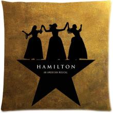 Customized Sofa Cushion Cover Hamilton Broadway Musical Throw Pillow Case Decorative Cotton Line Cushion Case Home Decor 45X45 16"x16"(40x40cm)