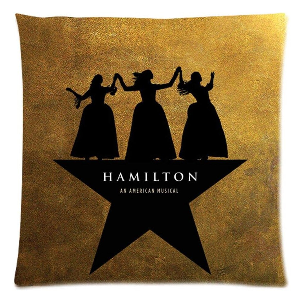 Kerota Customized Sofa Cushion Cover Hamilton Broadway Musical Throw Pillow Case Decorative Cotton Line Cushion Case Home Decor 45X45 16"X16"(40X40cm)