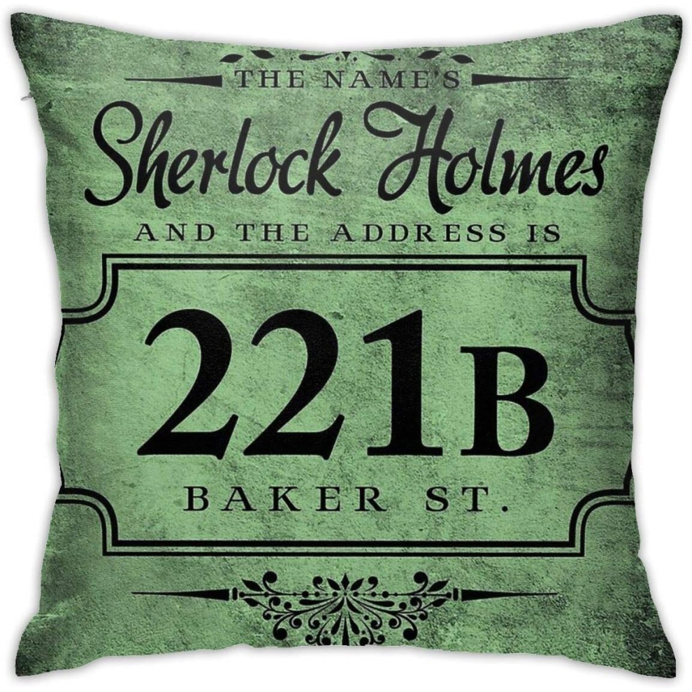 The Name'S Sherlock Holmes Cushion Throw Pillow Cover Decorative Pillow Case For Sofa Bedroom 45CM*45CM