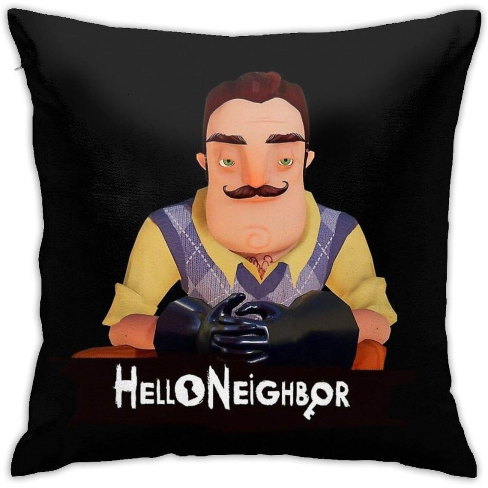 Hello Neighbor Pillowcase Home Decorative Throw Pillow Covers Bed Sofa Couch Cushion Square Pillow Case 18x18 Inch