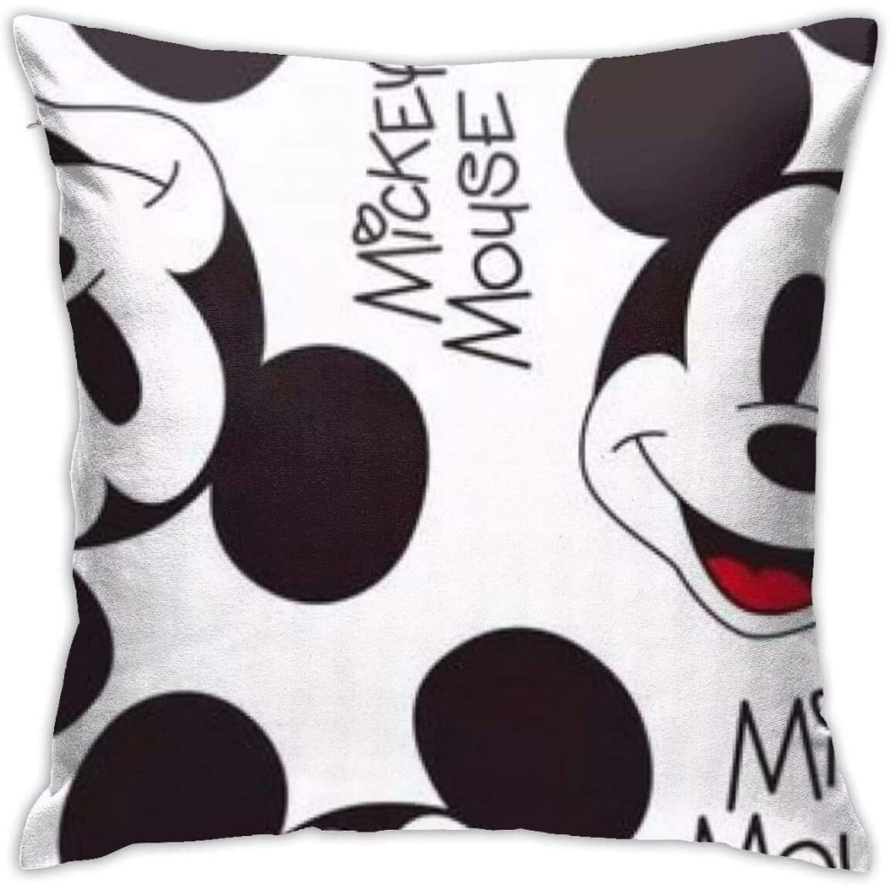 Soft Decorative Throw Pillow Cases Mickey Mouse Square Pillowcase Comfy Cushion Cover Luxury Pillow Cover-image-OPC-PCRR7GV-NEW
