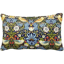 William Morris: Strawberry Thief vintage design Throw Pillow 50% Cotton 50% Polyester 20 x 30 inches Pillowcase
