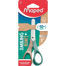 Maped - Smiling Planet Vivo Scissors, 12 cm 3D Shaped Handle Rings