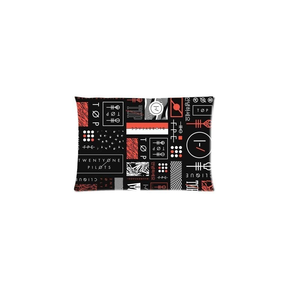 Twenty One Pilots Custom Cotton&Polyester Zippered Pillowcase 20x26 (Twin Sides)