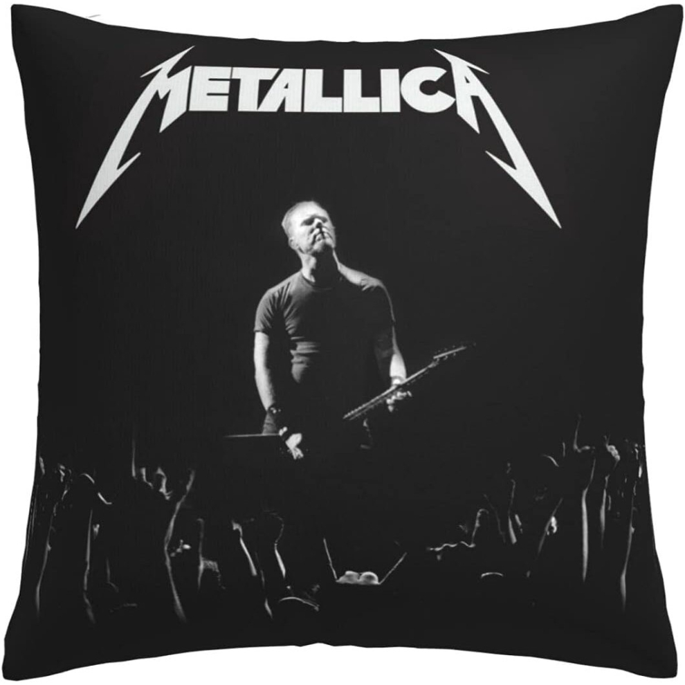 Soft Cushion Covers Pillowcases,Metallica Decorative Large Square Colourful Washable Throw Pillow Cases for Living Room, Sofa, Bedroom, Home Car