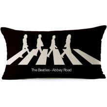 Beatles Abbey Road Cotton Linen Decorative Throw Pillow Case Cushion Cover, 11.8" x 19.6"