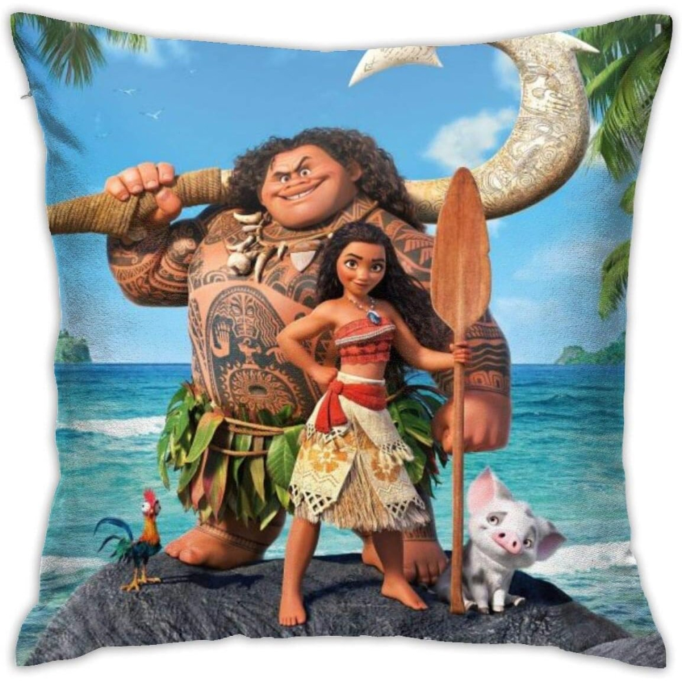 Moana Throw Pillow Covers 18 X 18 Inch, Pillow Case Modern Cushion Cover Square Pillowcase Decoration.