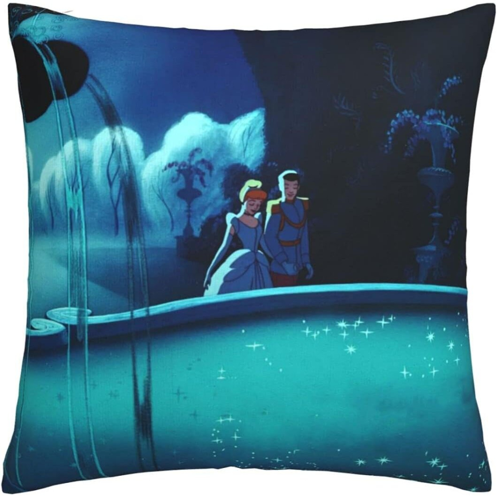 Cinderella Soft Cushion Covers 45 X 45 Cm Square Throw Pillowcases Comfy Decorative Throw Pillow Cases Luxury Pillow Cover