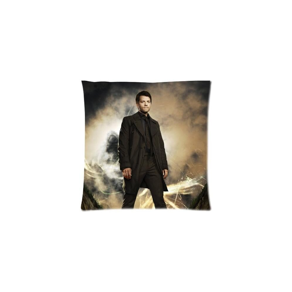 Custom Supernatural Castiel Misha Collins Zippered PillowCase&Pillow Case Cover Standard 18"x18" (Twin sides)