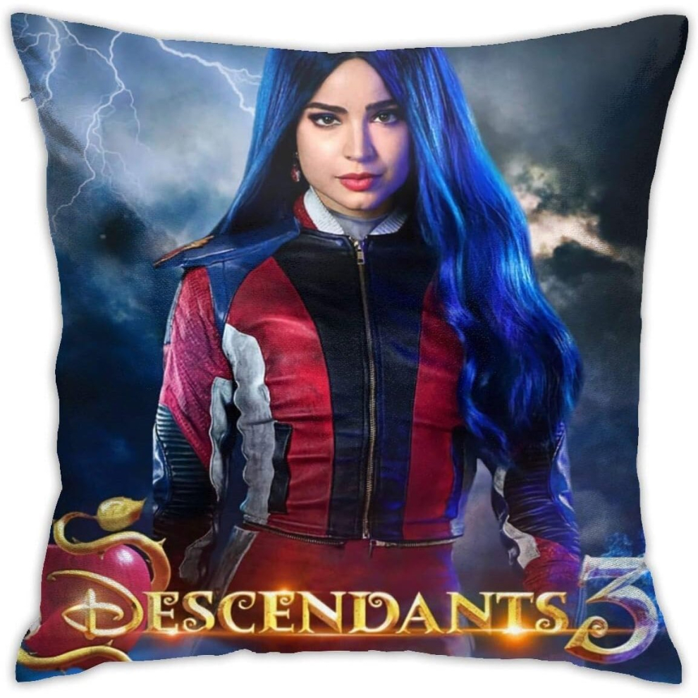 Descendants 3 Fashion Pillowcase Soft Cushion Covers Comfy Pillow Case Sofa Bed Car Home Decorative Square Throw Pillow Covers 18 inch One Size