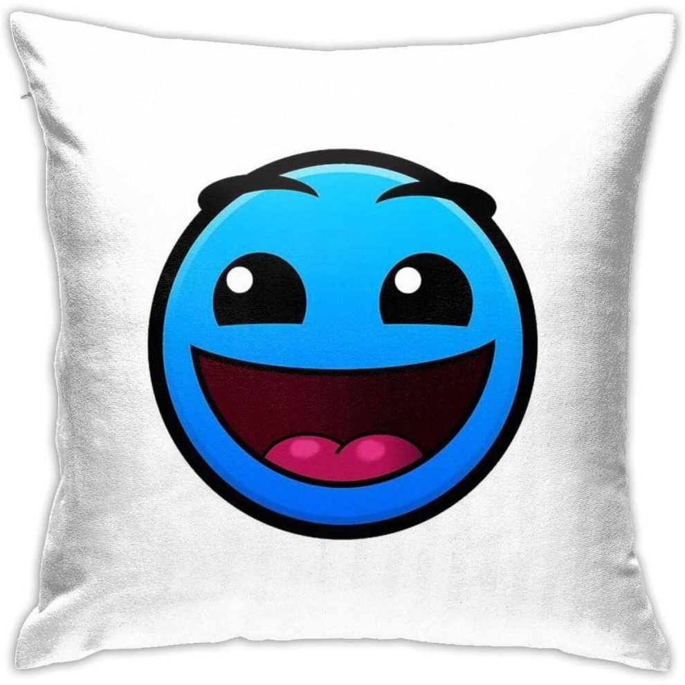 Geometry Dash Easy Pillowcase Soft Cushion Covers Bedroom Couch Sofa Square Pillow Cases Home Decor Throw Pillow Covers 18x18 Inch