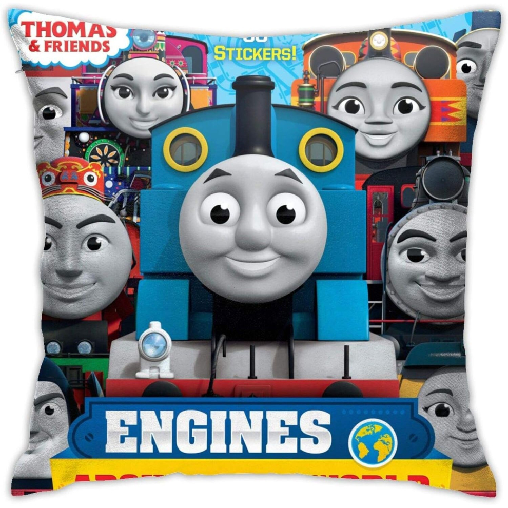 Thomas The Tank Engine & Friends Decorative Throw Pillow Covers 45CM*45CM Pillow Covers for Car Couch Sofa Bed Soft