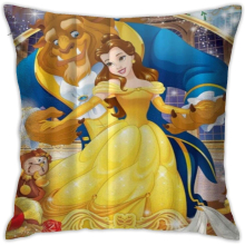 Comfortable Decorative Cushion Covers,Beauty And The Beast Movie Poster, Soft Square Throw Pillow Covers Cushion Pillowcases-Color_04