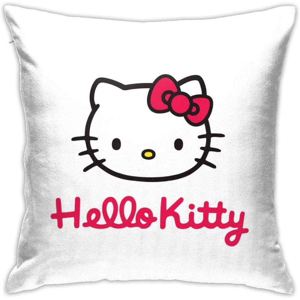 Soft Decorative Throw Pillow Cases Hello Kitty Square Pillowcase Comfy Cushion Cover Luxury Pillow Cover